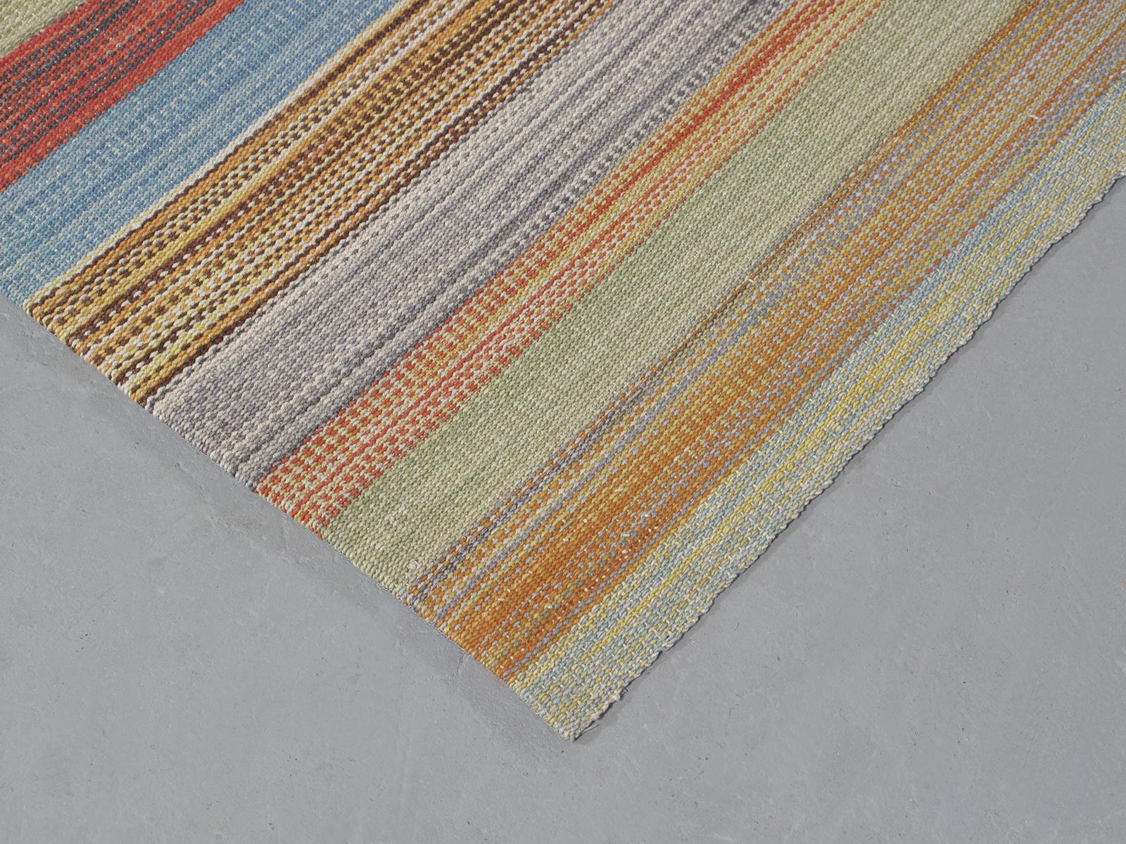 Persischer Flachgewebe-Teppich Pelas im modernen Stil der Jahrhundertmitte (Handgewebt) im Angebot