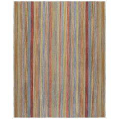 Tapis Persan Pelas à tissage plat:: style moderne du milieu du siècle dernier