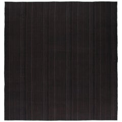 Mid-Century Modern Style Persian Pelas Minimalist Flat-Weave Rug