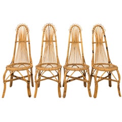 Mid-Century Modern Style Rattan Chairs, circa 1960s
