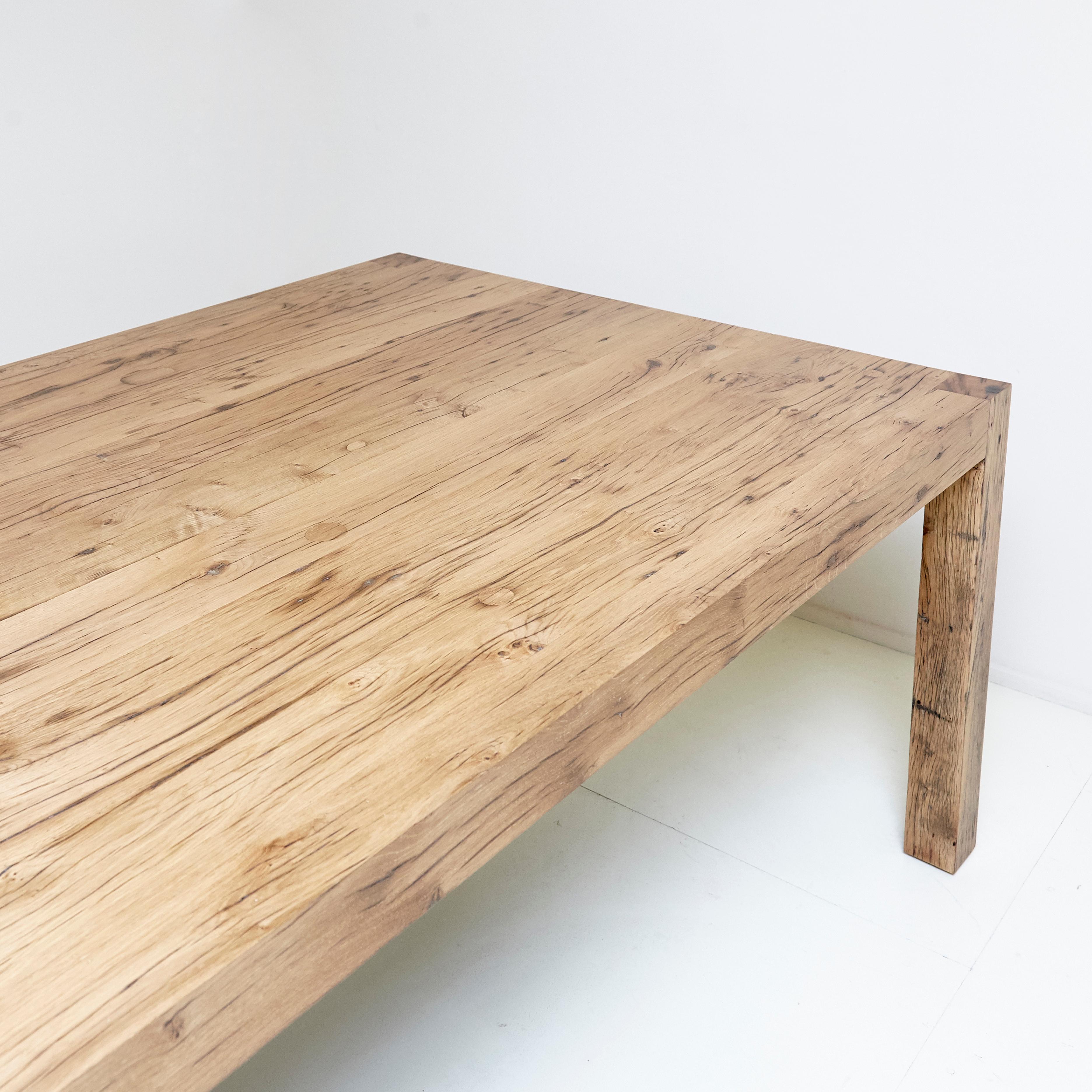 Mid-Century Modern Style Recovered Oak Big Table 1