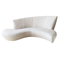 Mid-Century Modern Style Serpentine Curved Sofa After Vladimir Kagan