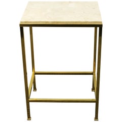 Mid-Century Modern Style Side Table with Marble Top
