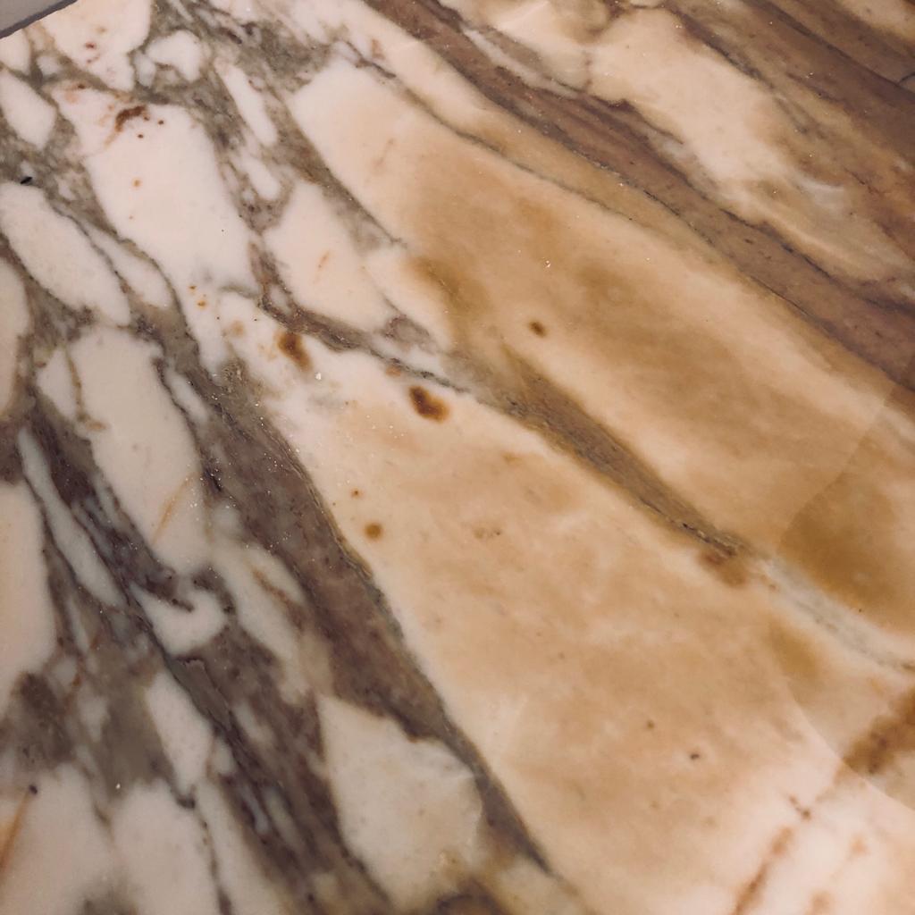 Mid-Century Modern Style Siena Marble Solid Birchwood Italian Drawers Sideboard For Sale 8