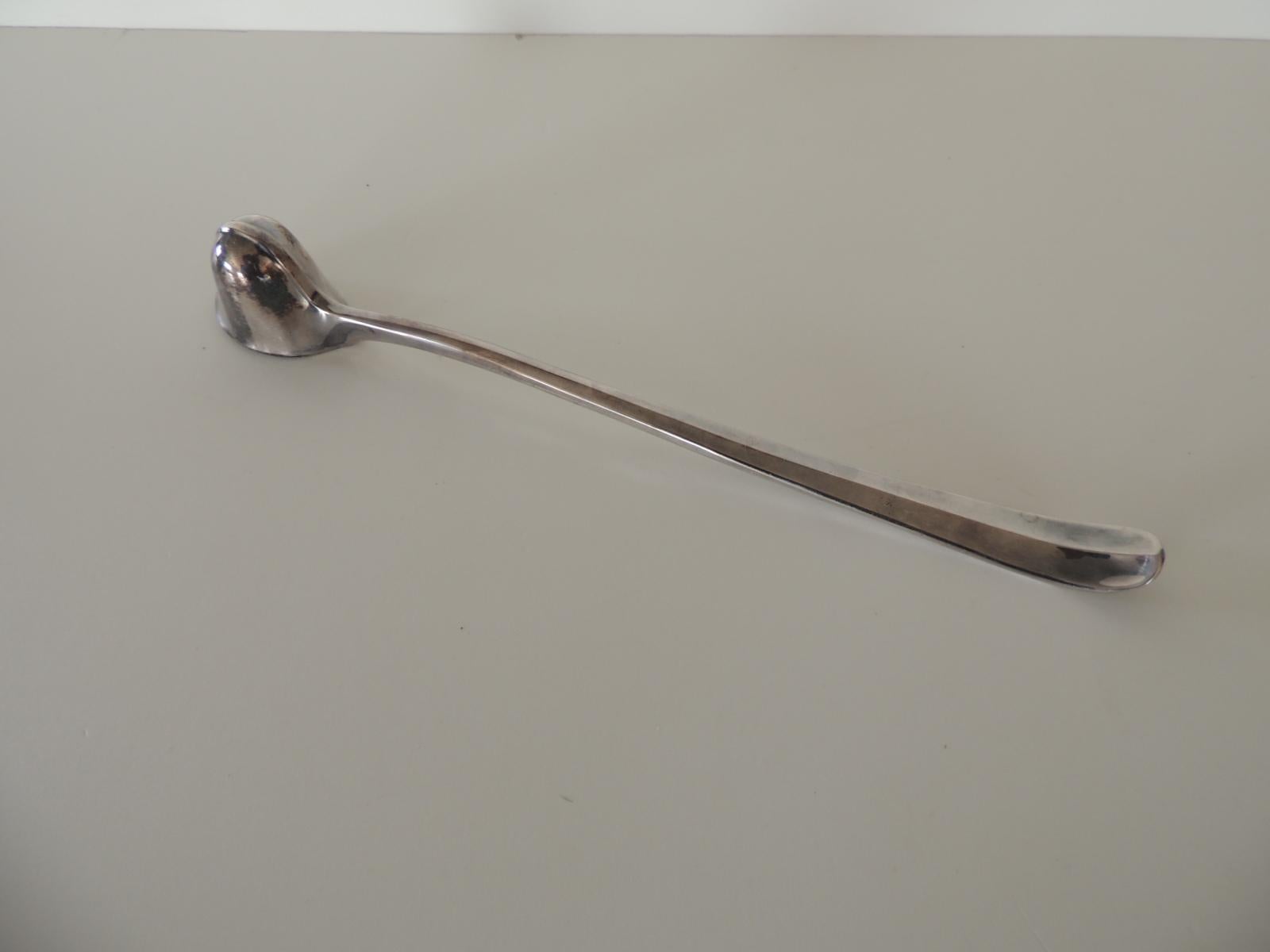 Mid-Century Modern style silver plated candle snuffer
Size: 10