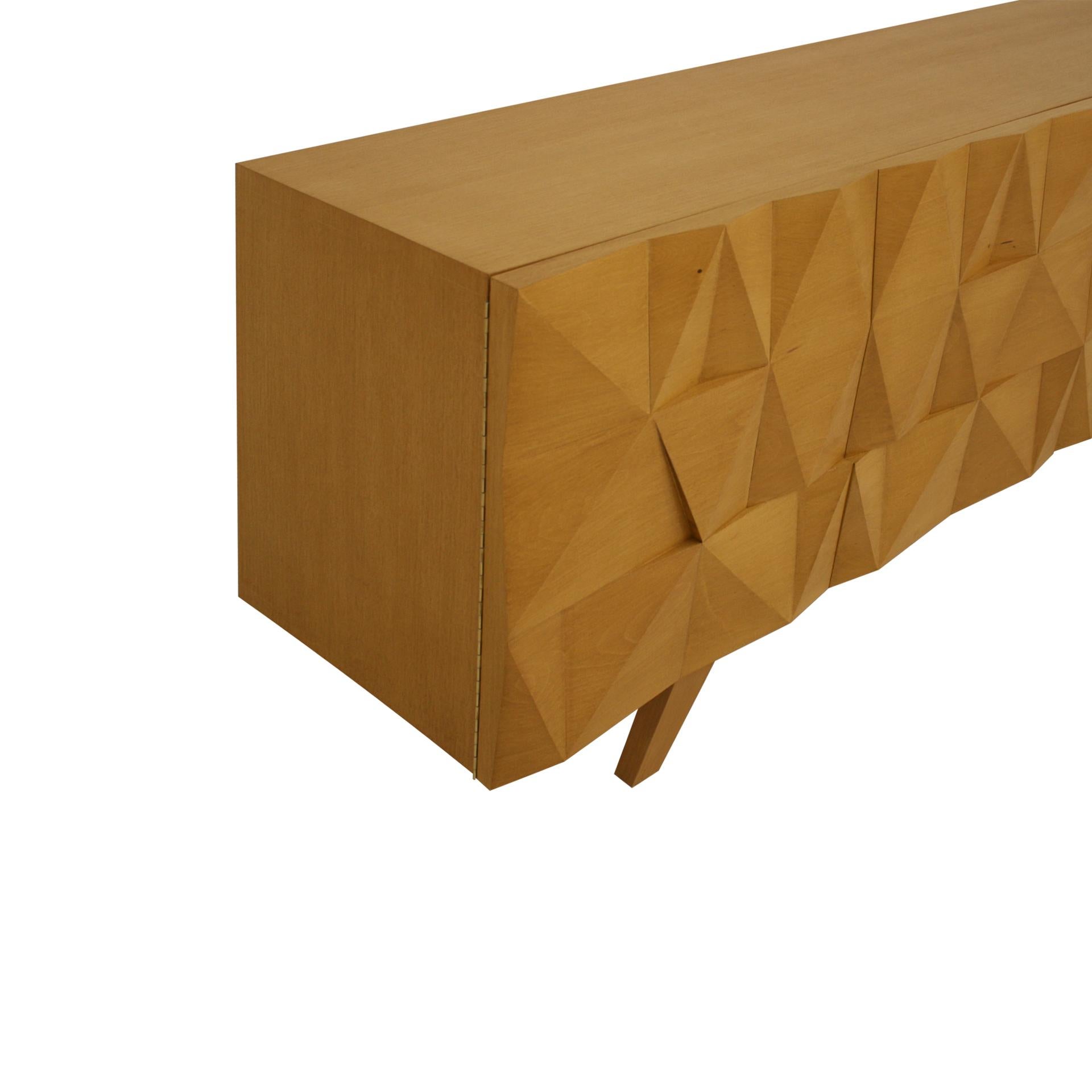 Mid-Century Modern Style Solid Wood Italian Sideboard Designed by L.A. Studio In Good Condition For Sale In Madrid, ES