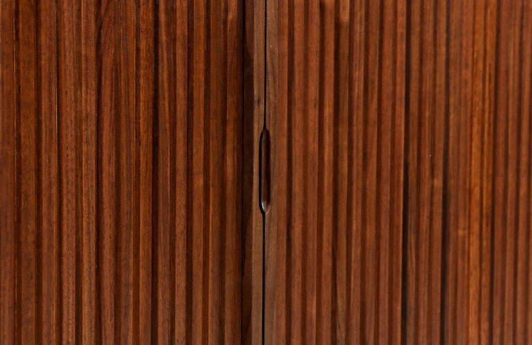 Mid-Century Modern Style Tambour-Door Credenza by Danish Modern LA For Sale 2