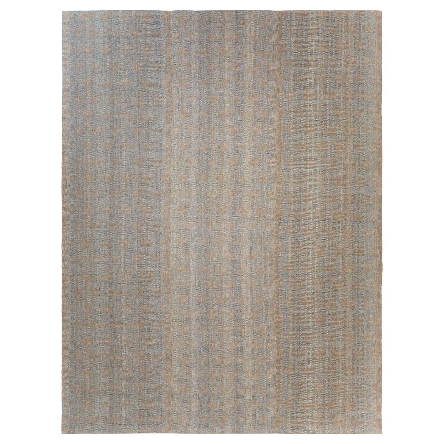 Mid-Century Modern Style Textural Flatweave Rug For Sale