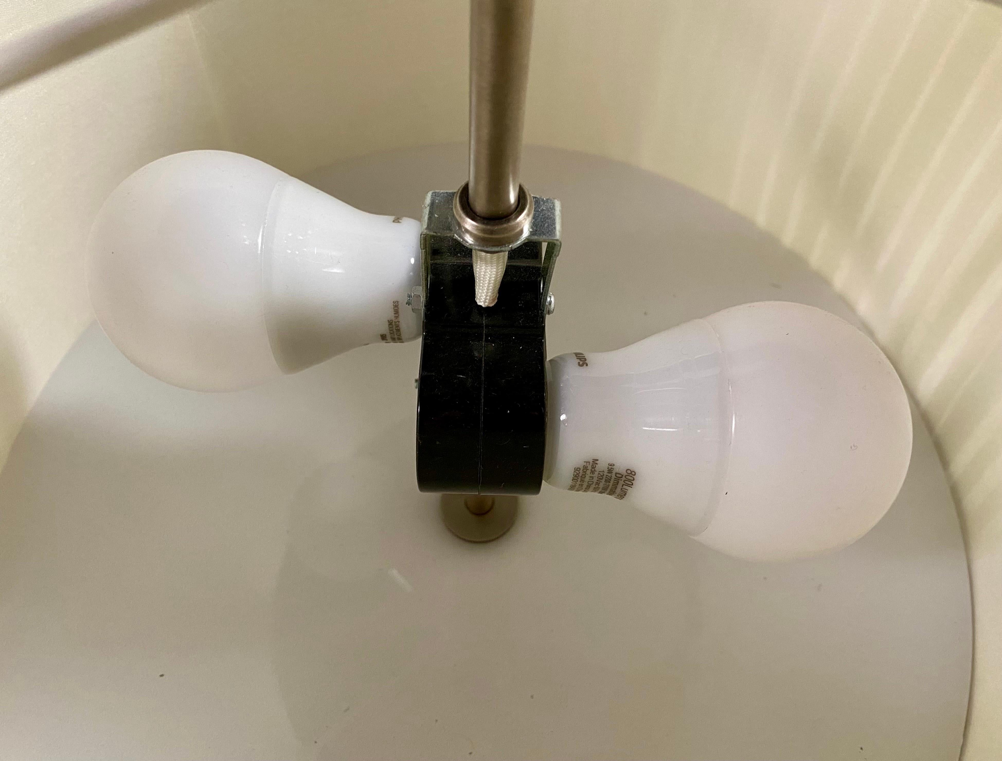 Mid-Century Modern Style Three Light Billiard, Kitchen or Dining Table Pendant 8