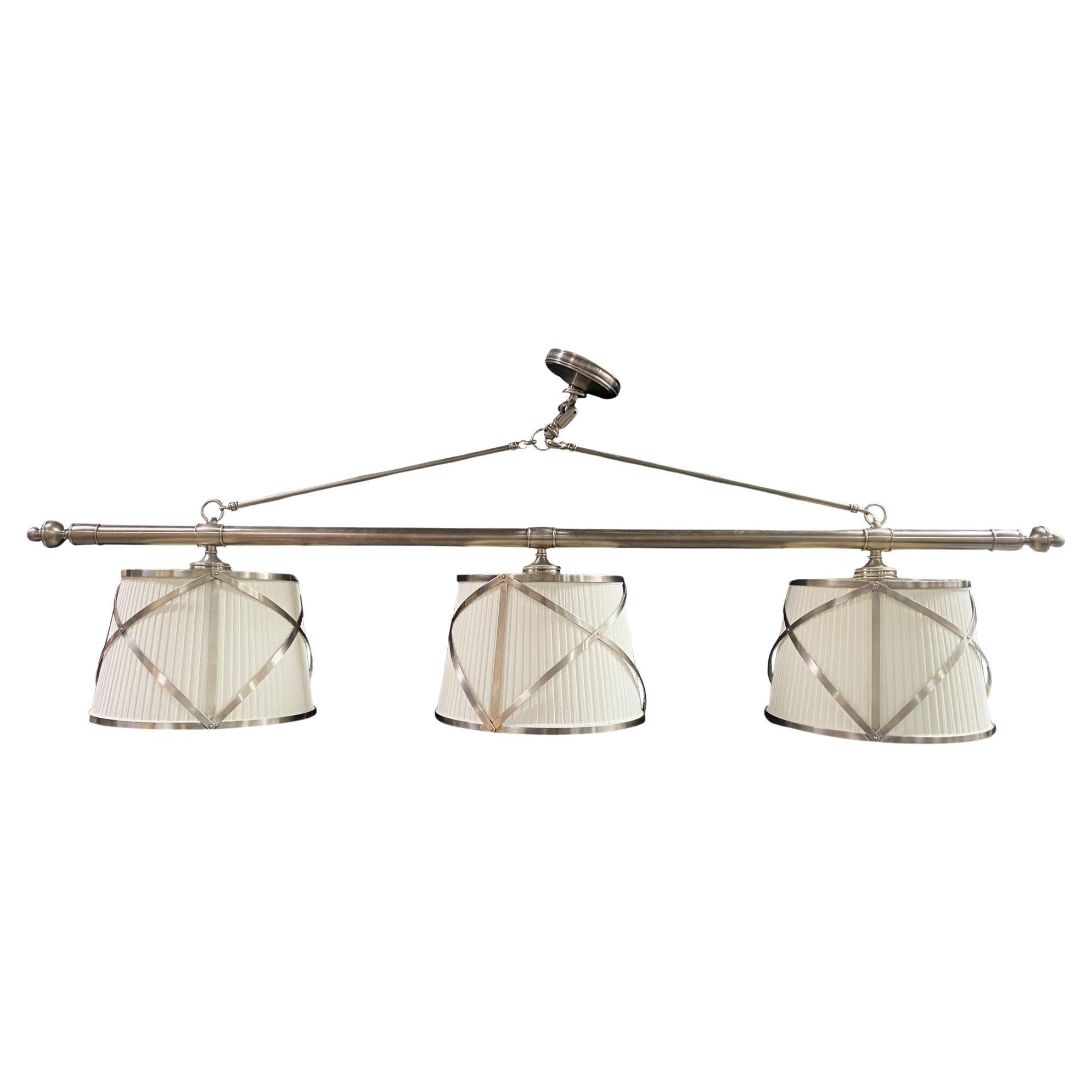 Mid-Century Modern Style Three Light Billiard, Kitchen or Dining Table Pendant