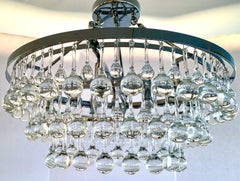 Mid-Century Modern Style Tiered Murano Glass Teardrop Rain Drop Chandelier