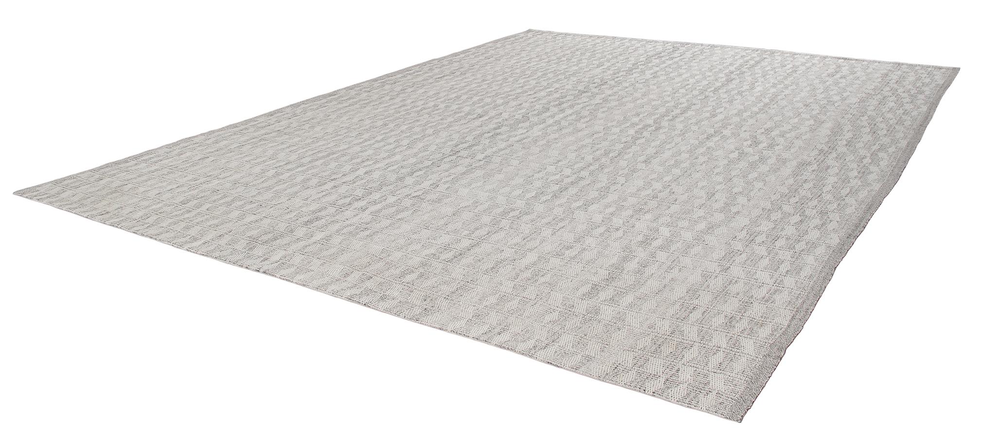 Hand-Woven Mid-Century Modern Style Tribal Flat-Weave Rug For Sale