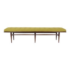 Mid-Century Modern Style Tufted Low Bench