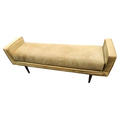 Mid-Century Modern Style Upolstered Bench Window Seat with Arms High Quality