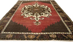 Mid-Century Modern Style Vintage Turkish Oushak Area Rug, 05'08 x 08'09