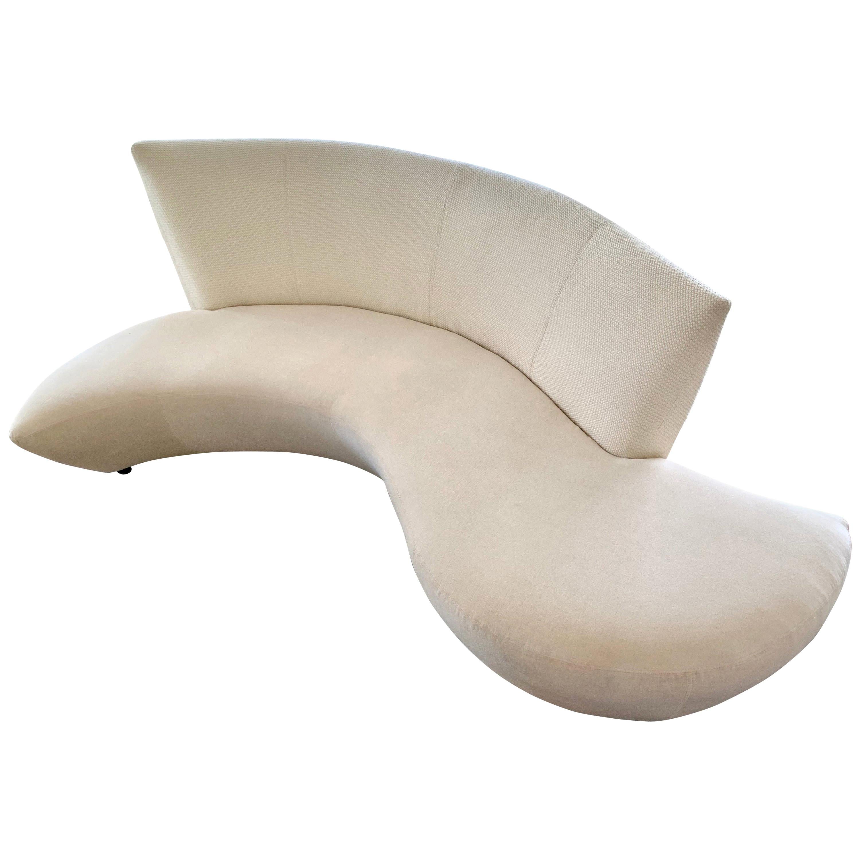 Mid-Century Modern Style Vladimir Kagan Bilbao Serpentine Curved Sofa