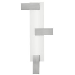 Mid-Century Modern Style Wall Art Sconce Light White Glass with Three Rectangles
