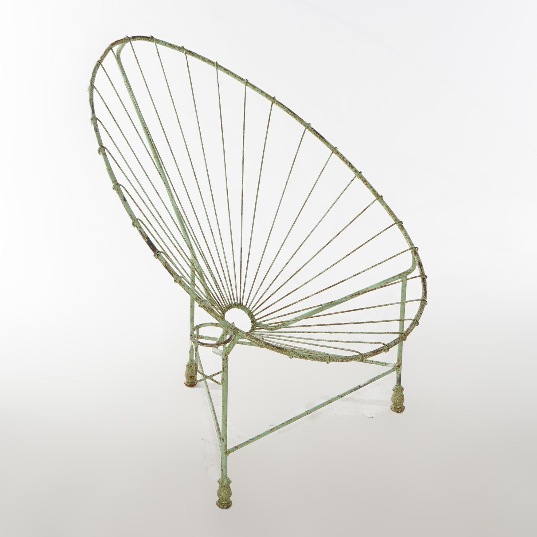 Mid Century Modern Style Wire Egg Garden Chair 20th Century In Good Condition In Big Flats, NY