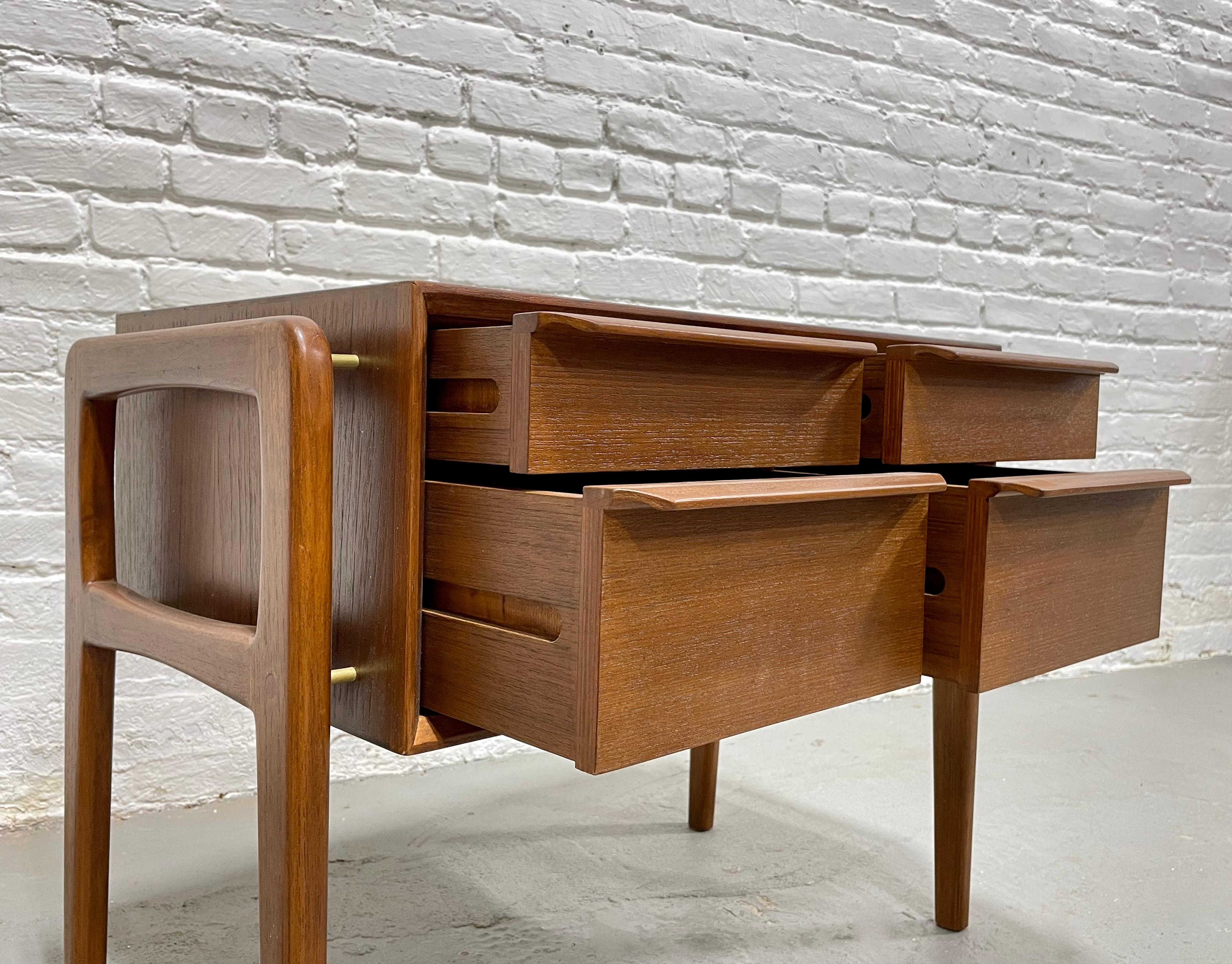 Contemporary Mid-Century Modern Styled Handmade Teak Cabinet / Entryway Table For Sale