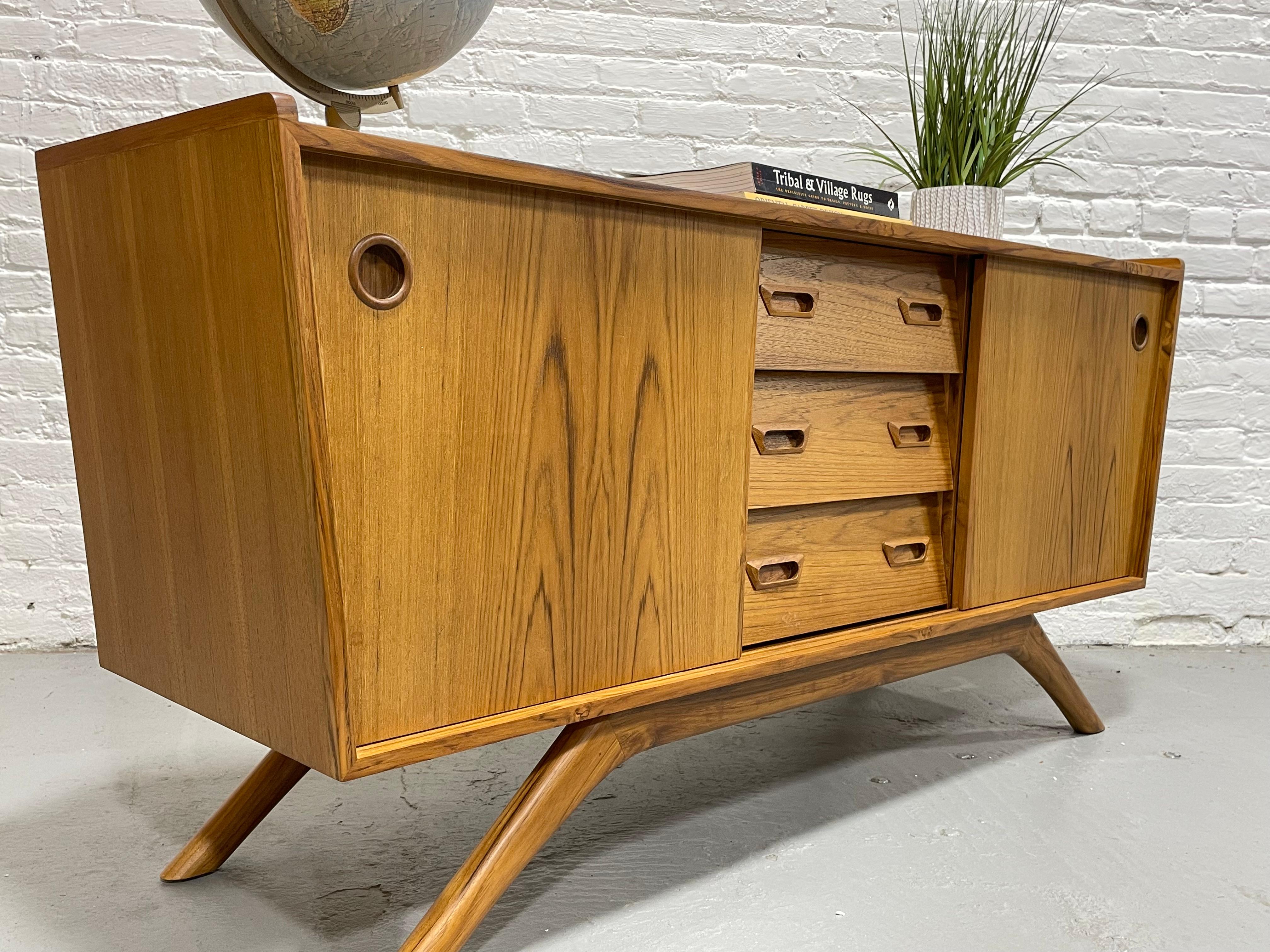 Mid Century MODERN styled Handmade Teak CREDENZA media stand 5