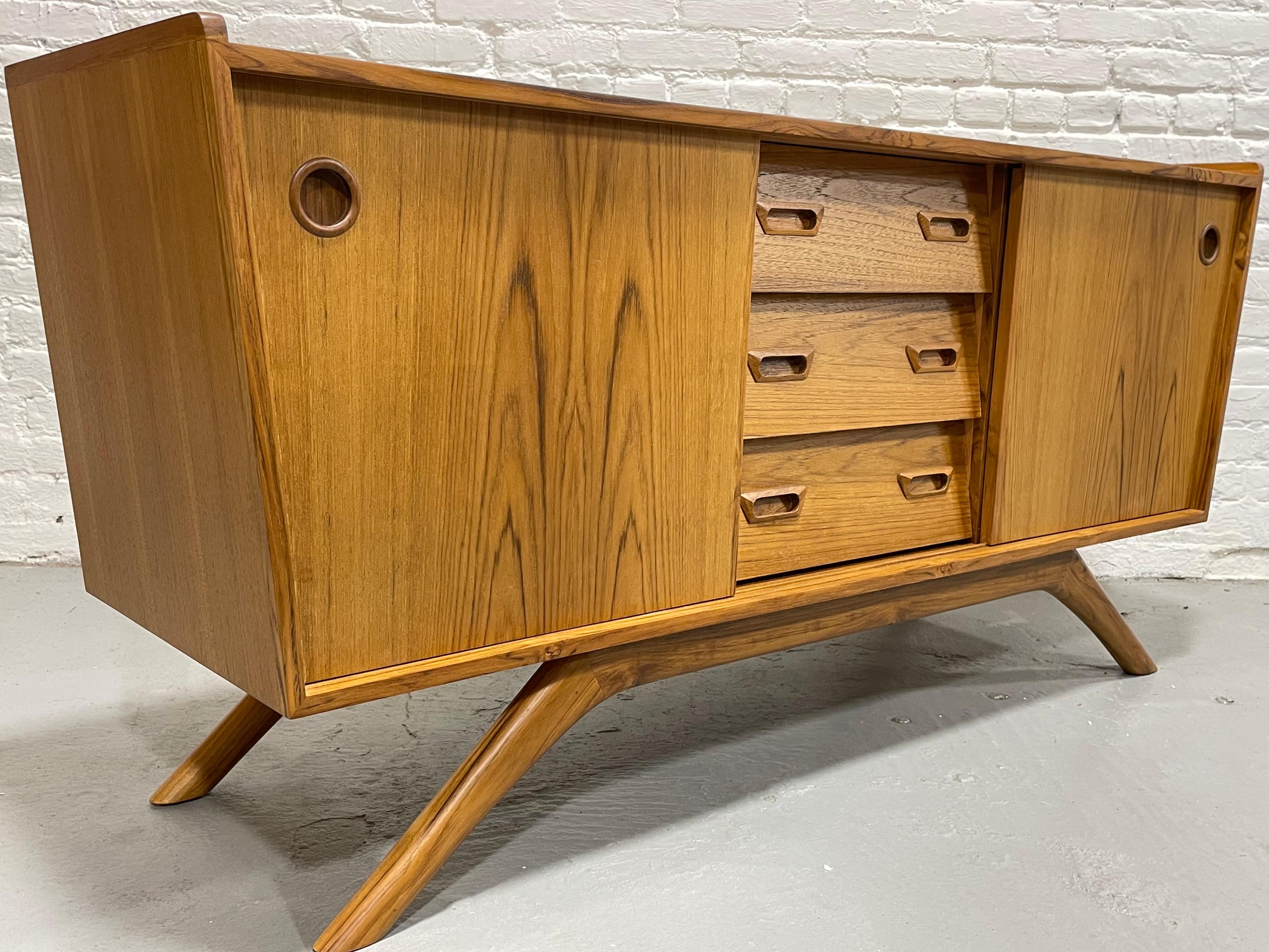 Mid Century MODERN styled Handmade Teak CREDENZA media stand 8
