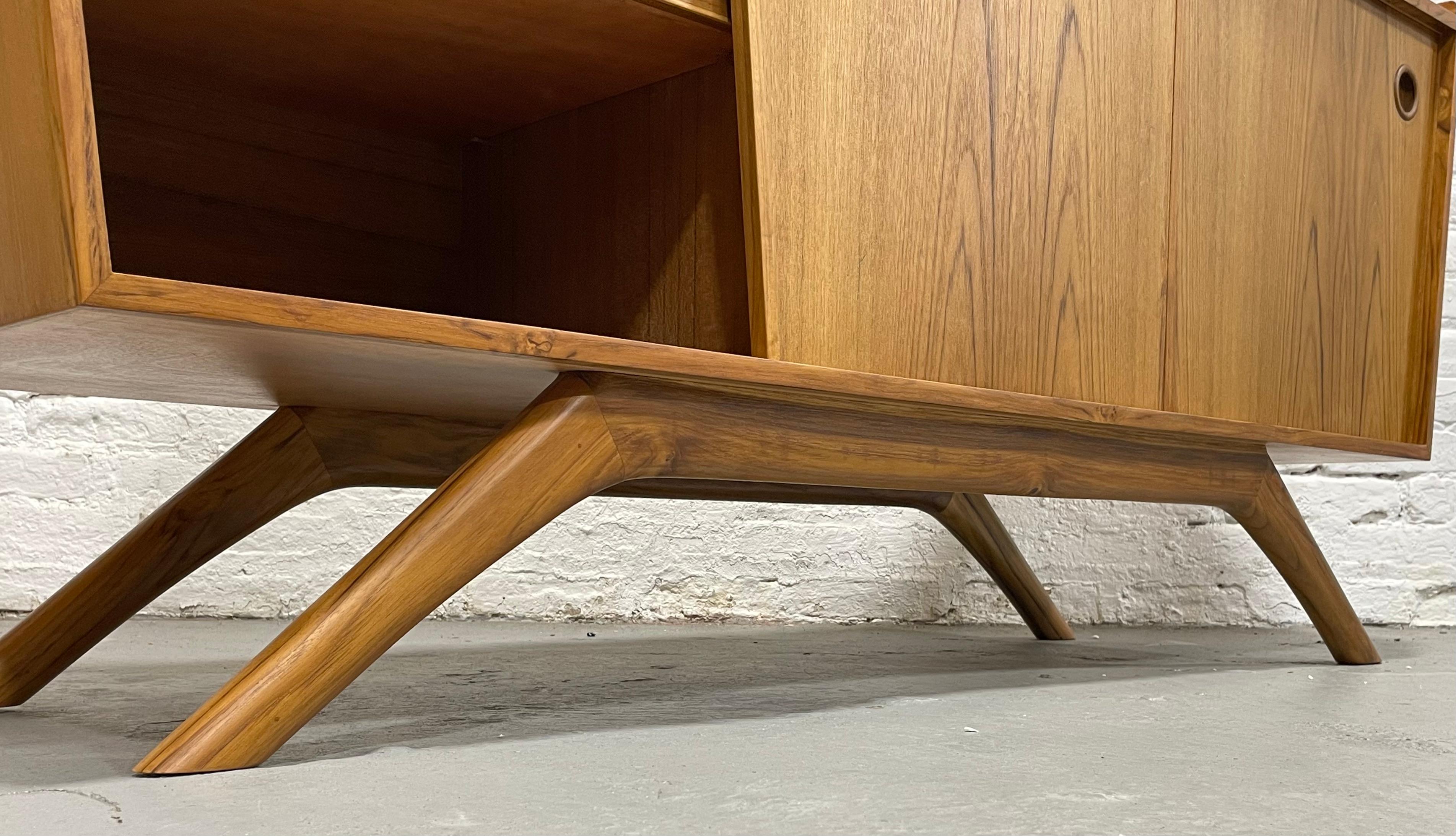 Mid Century MODERN styled Handmade Teak CREDENZA media stand 10