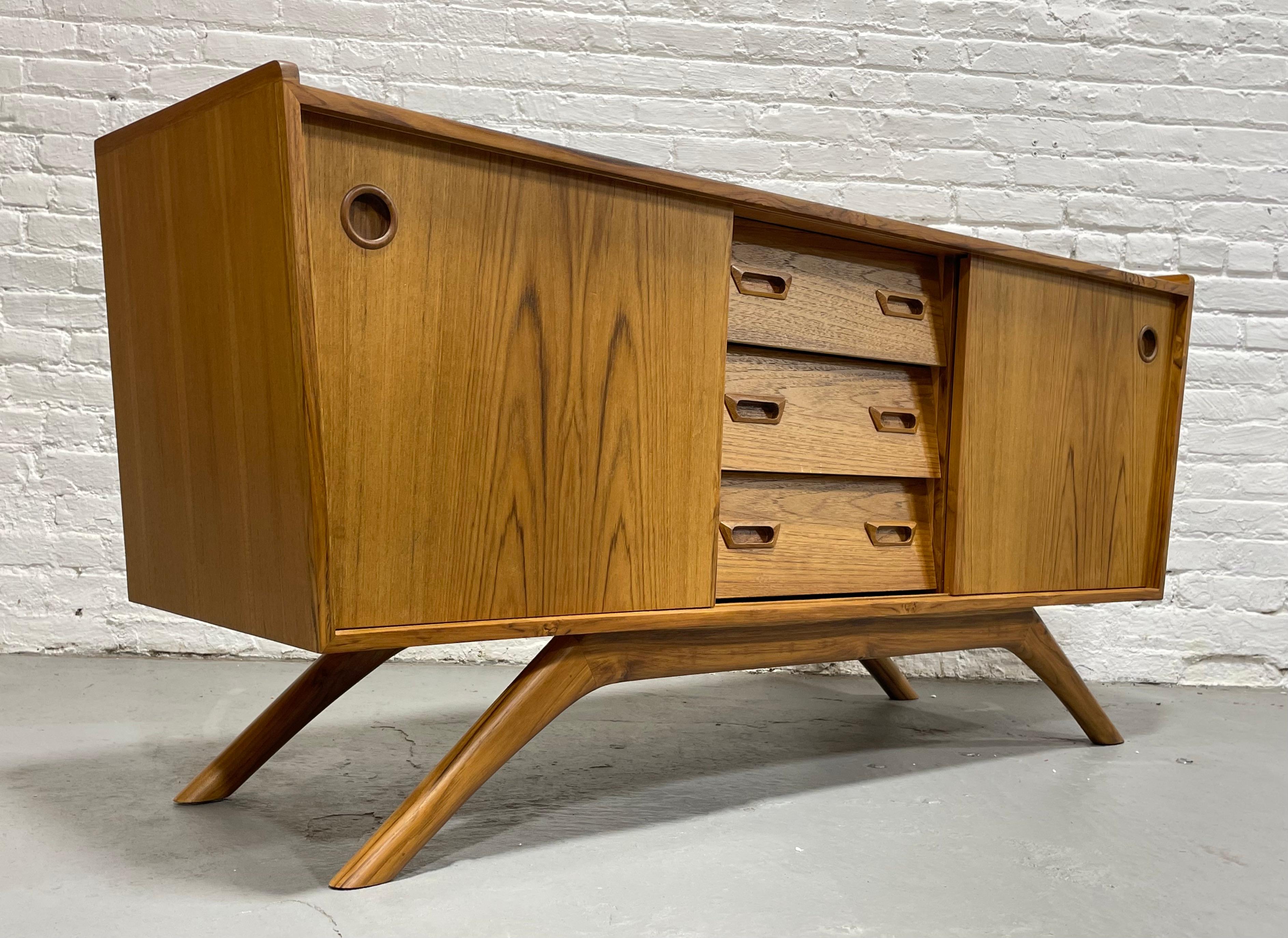 Mid Century MODERN styled Handmade Teak CREDENZA media stand 11