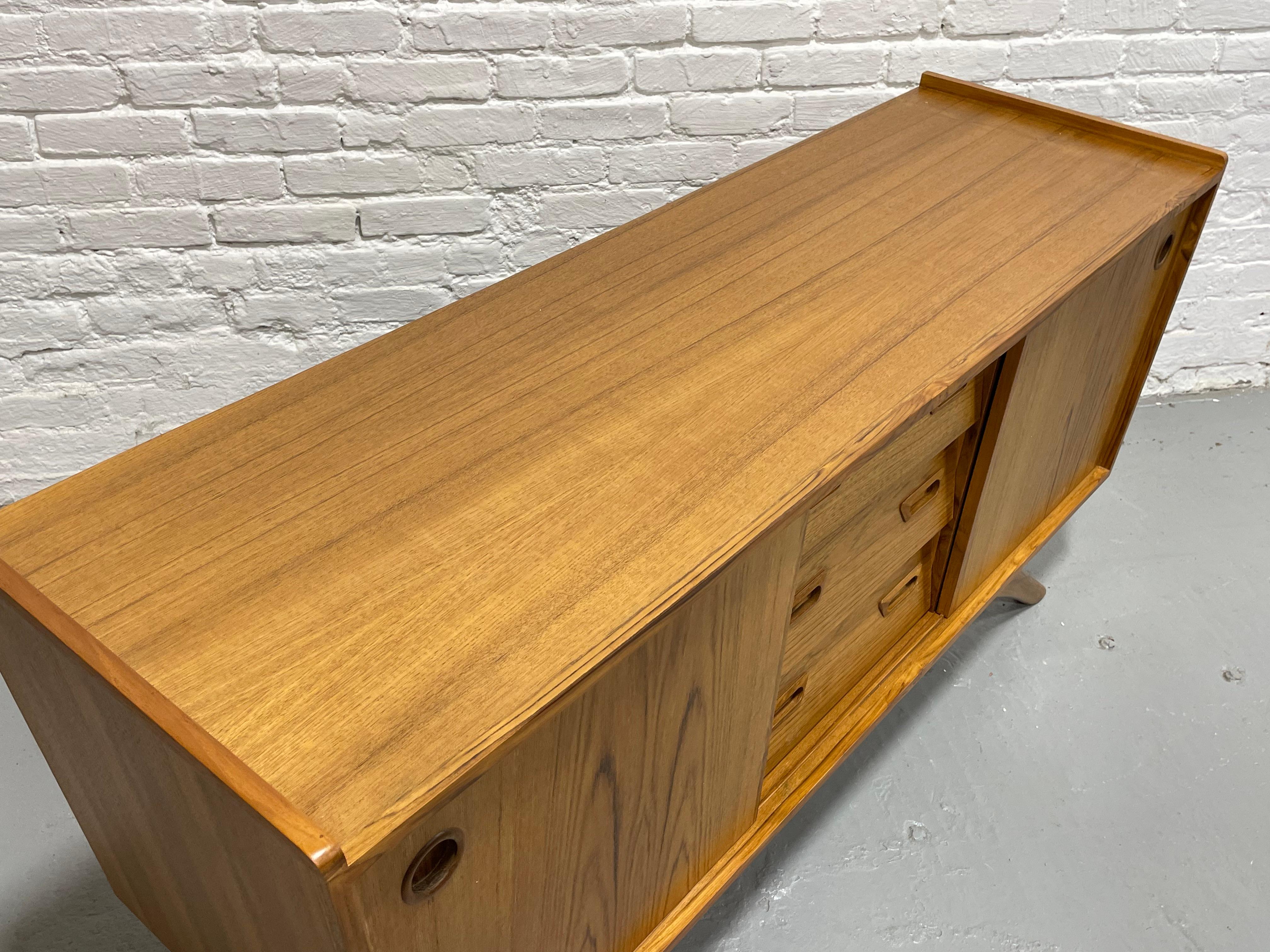Mid Century MODERN styled Handmade Teak CREDENZA media stand 12