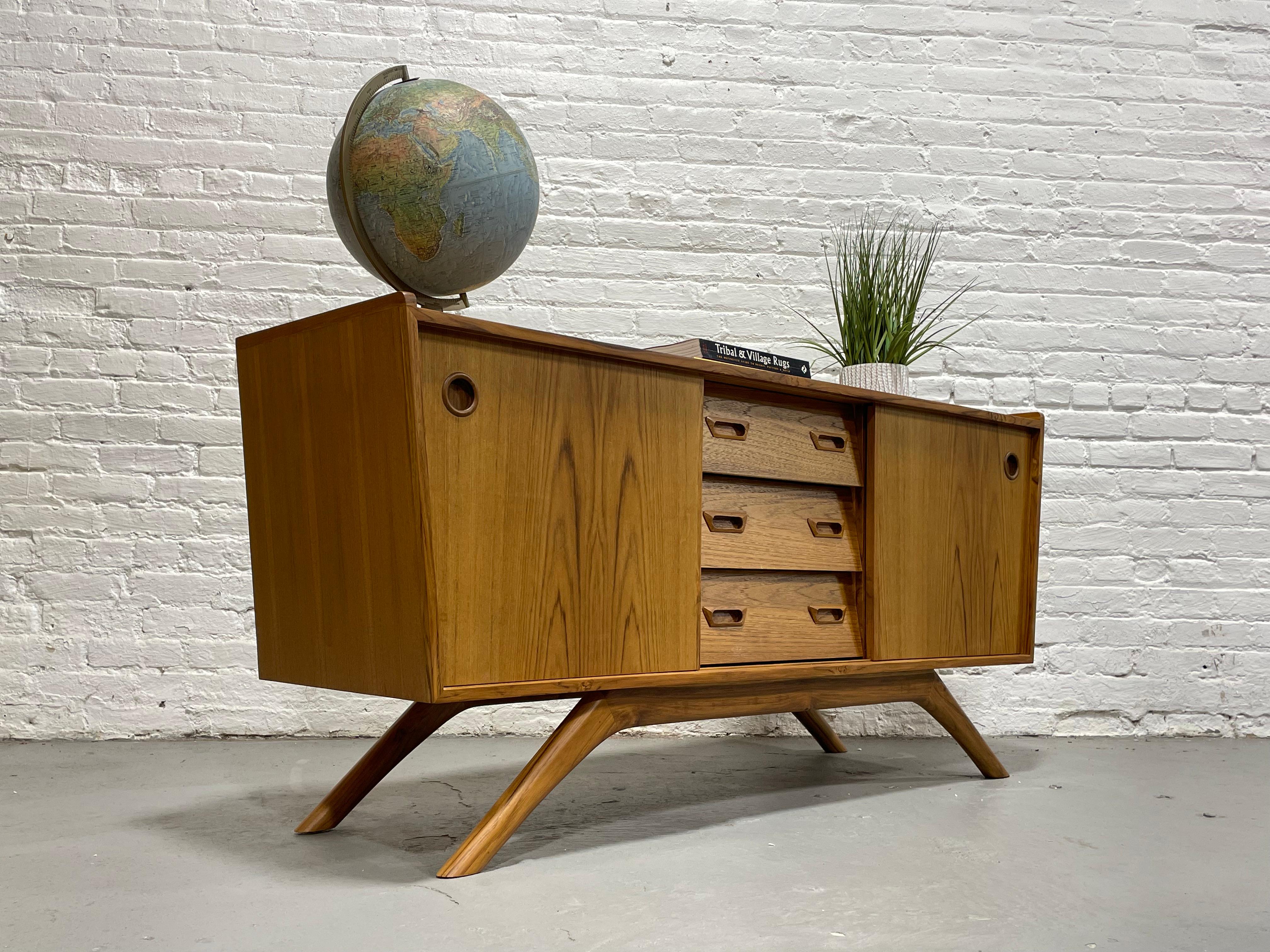 Mid-Century Modern Mid Century MODERN styled Handmade Teak CREDENZA media stand