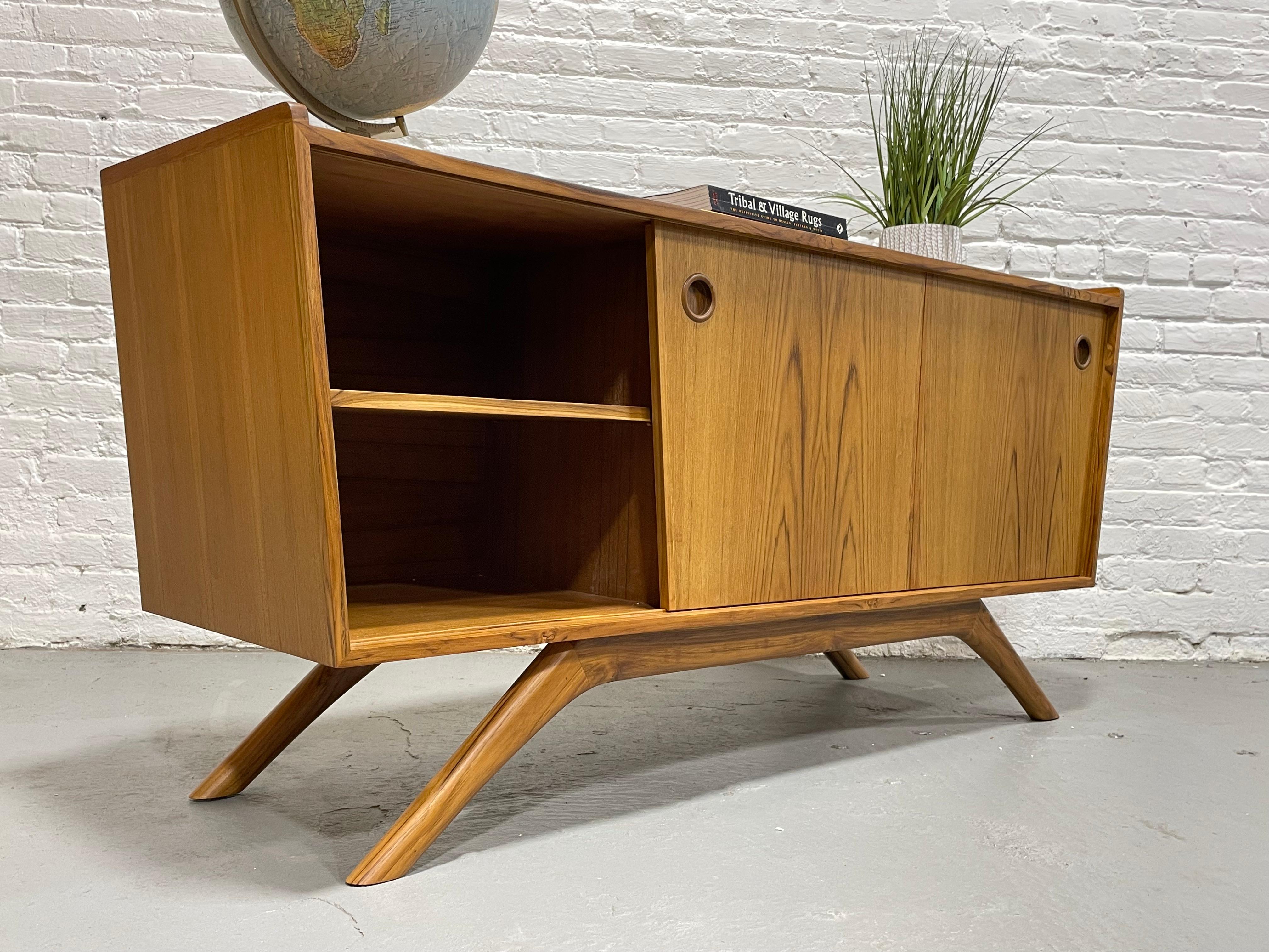 Contemporary Mid Century MODERN styled Handmade Teak CREDENZA media stand