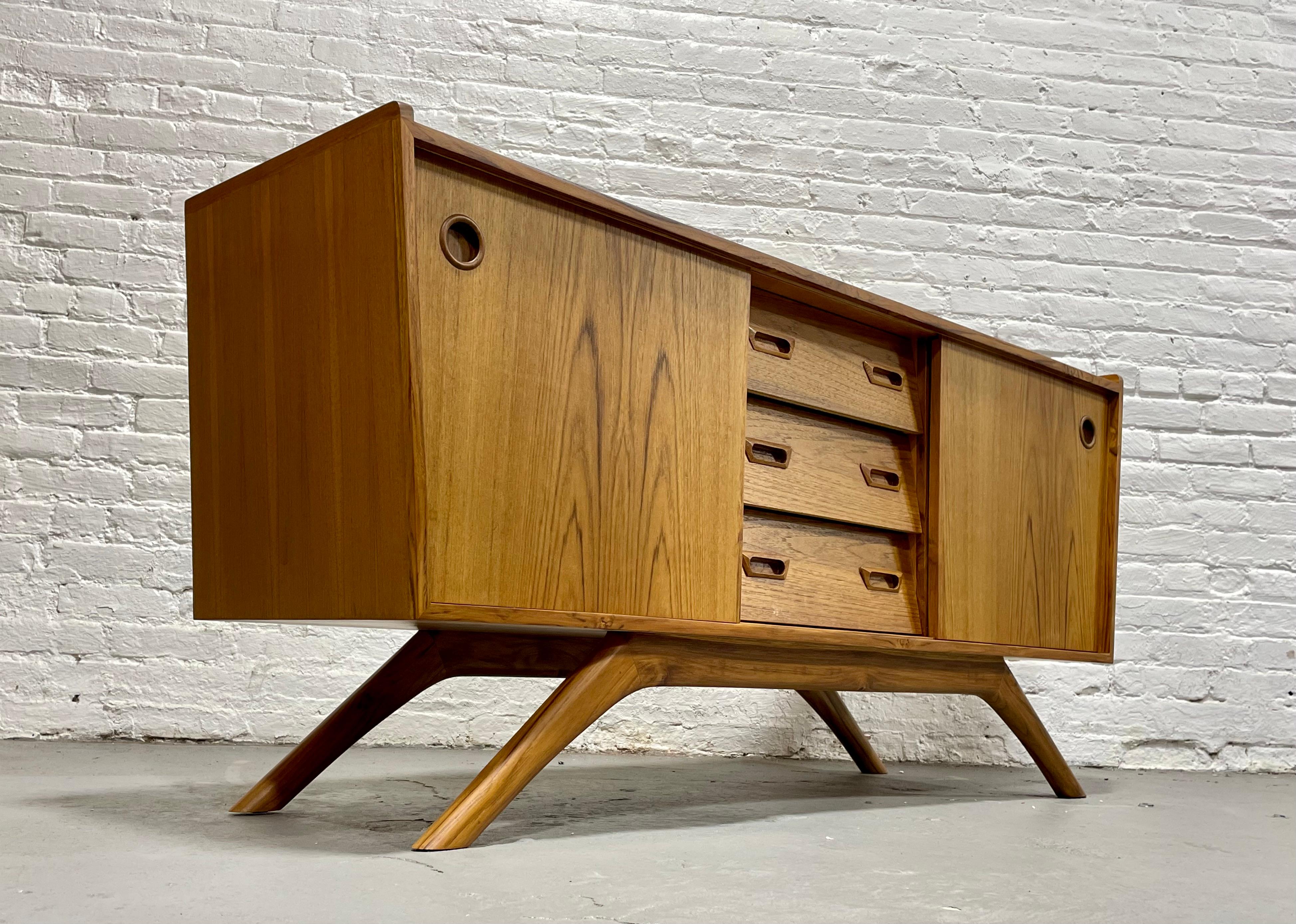 Mid Century MODERN styled Handmade Teak CREDENZA media stand 1