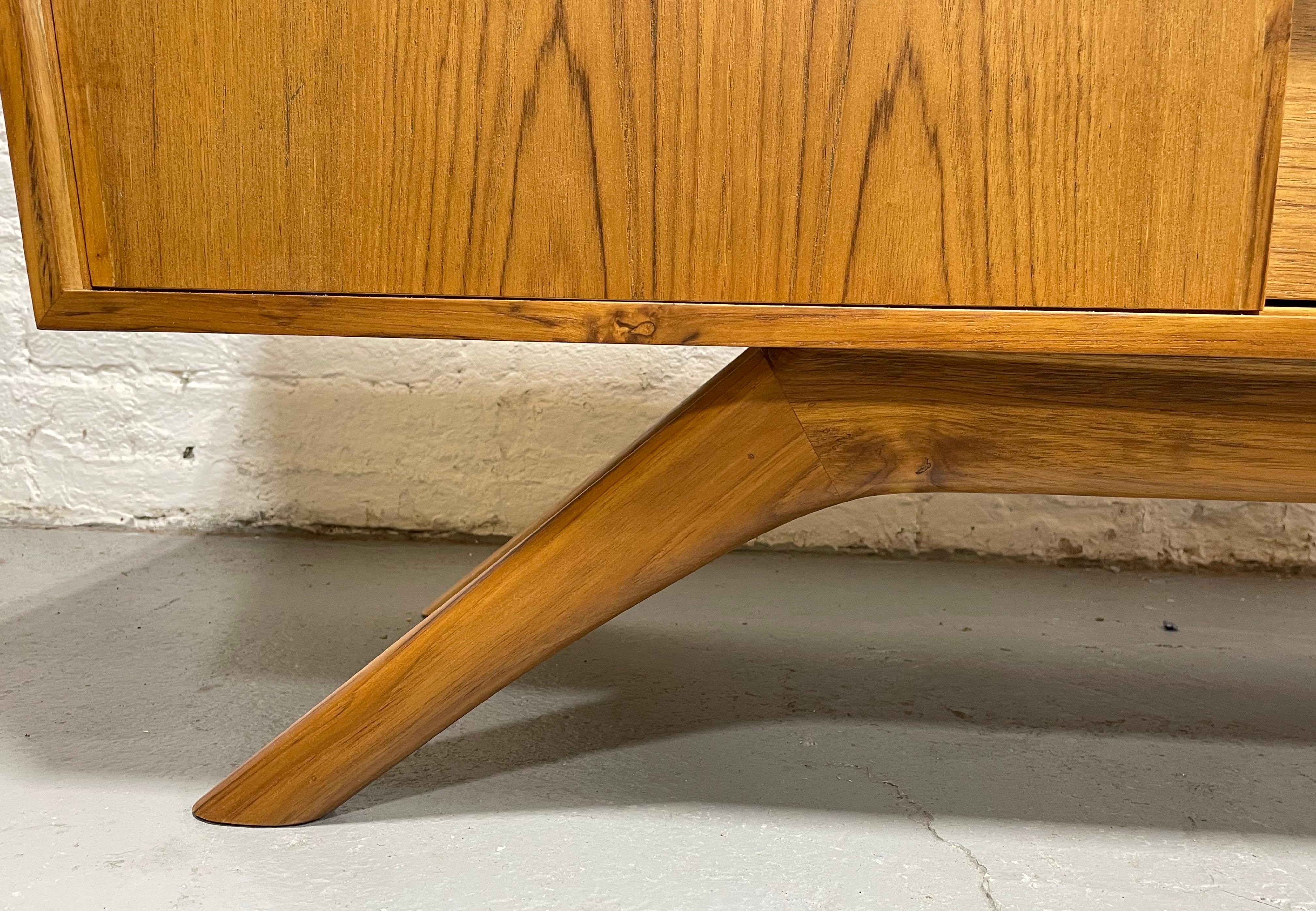 Mid Century MODERN styled Handmade Teak CREDENZA media stand 3