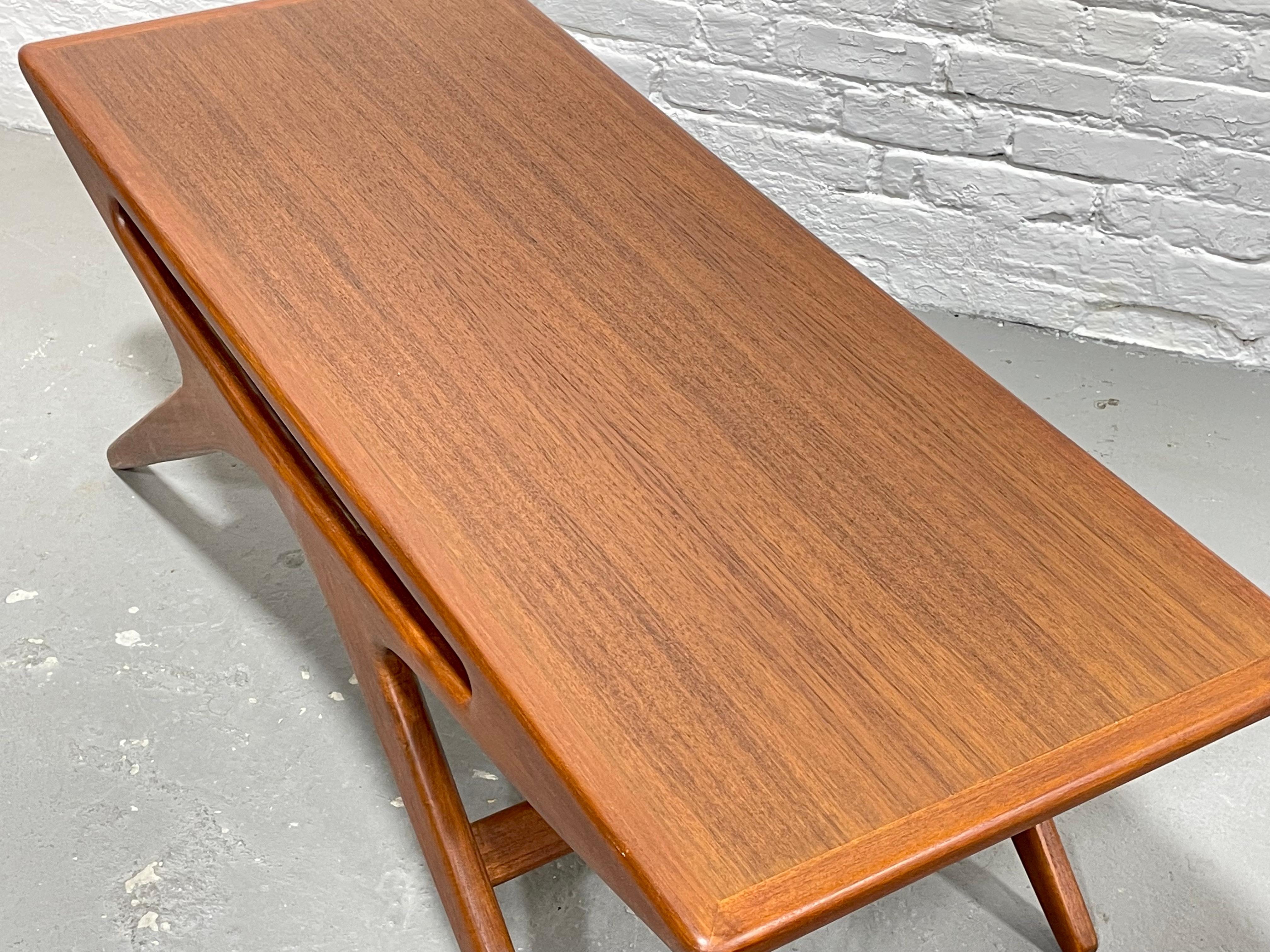 Mid-Century Modern Styled Handmade Teak 'Smile