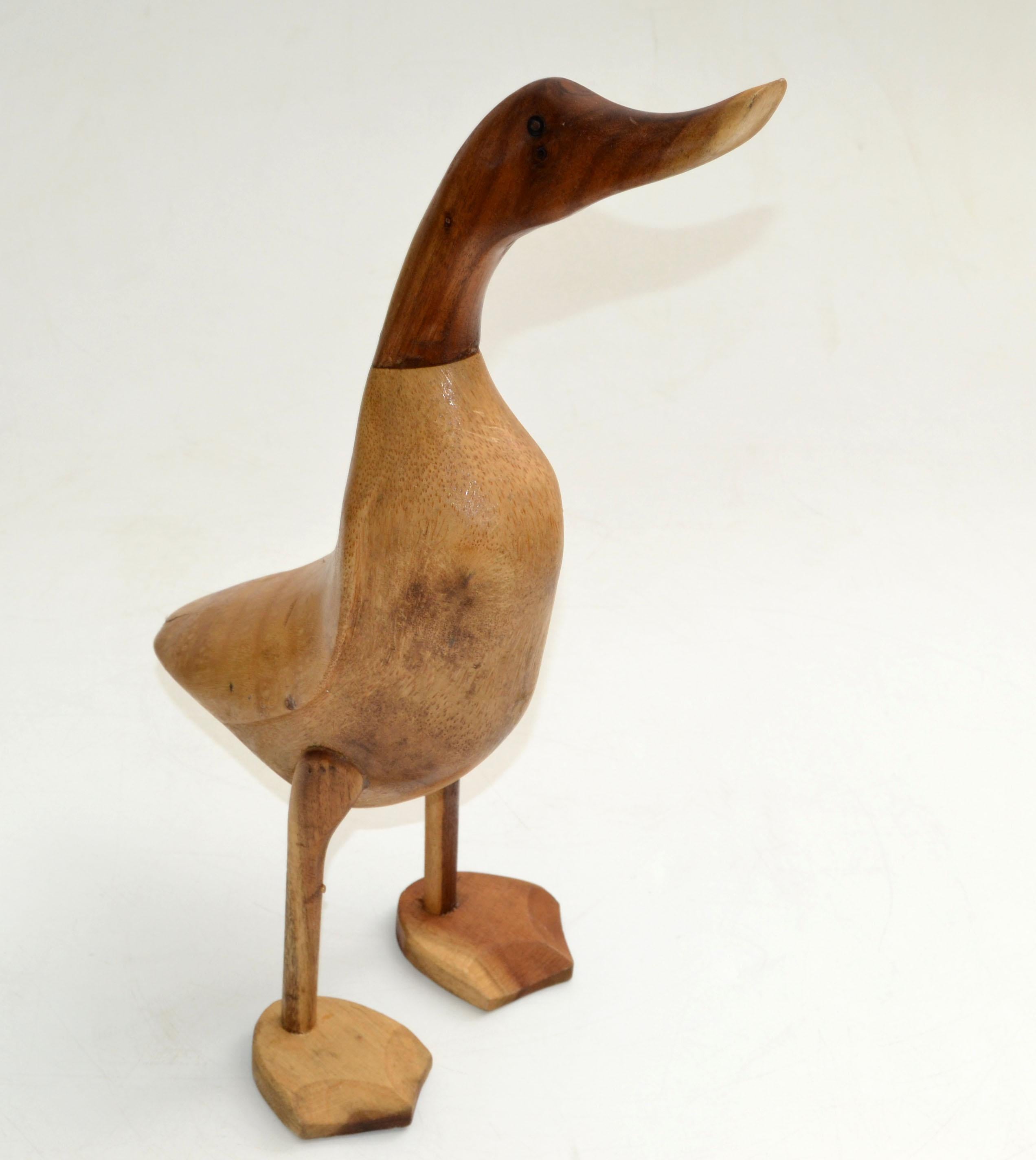 wooden carved ducks