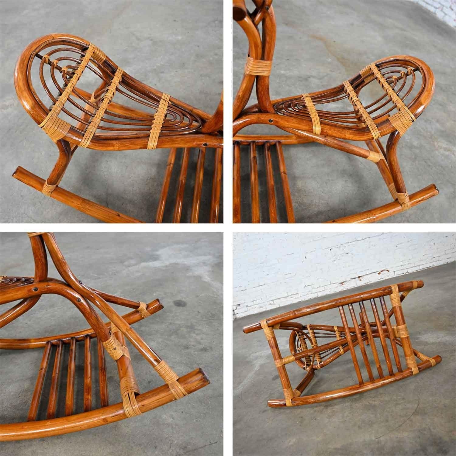 Mid-Century Modern Stylized Rattan Rocking Horse For Sale 12