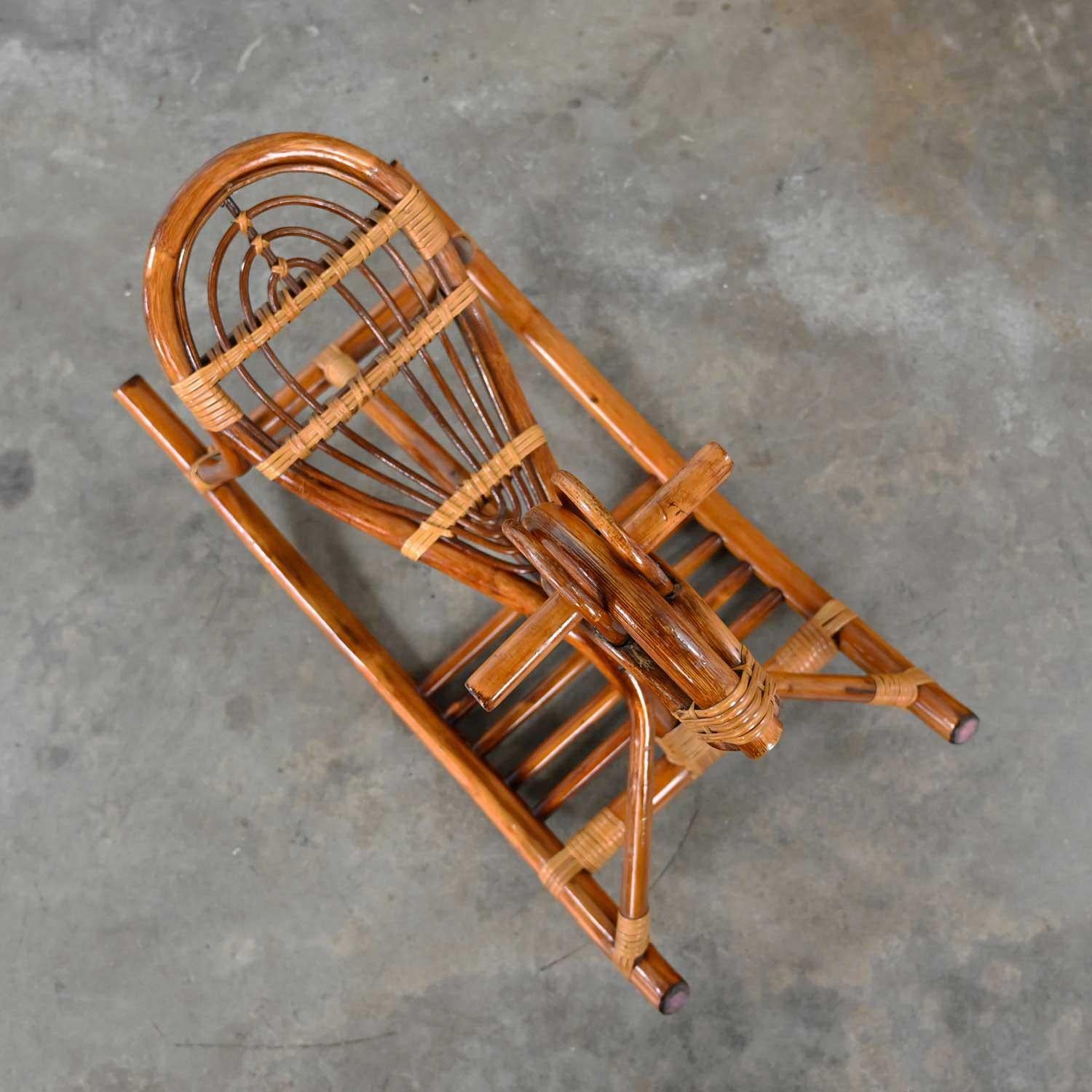 Mid-Century Modern Stylized Rattan Rocking Horse For Sale 4