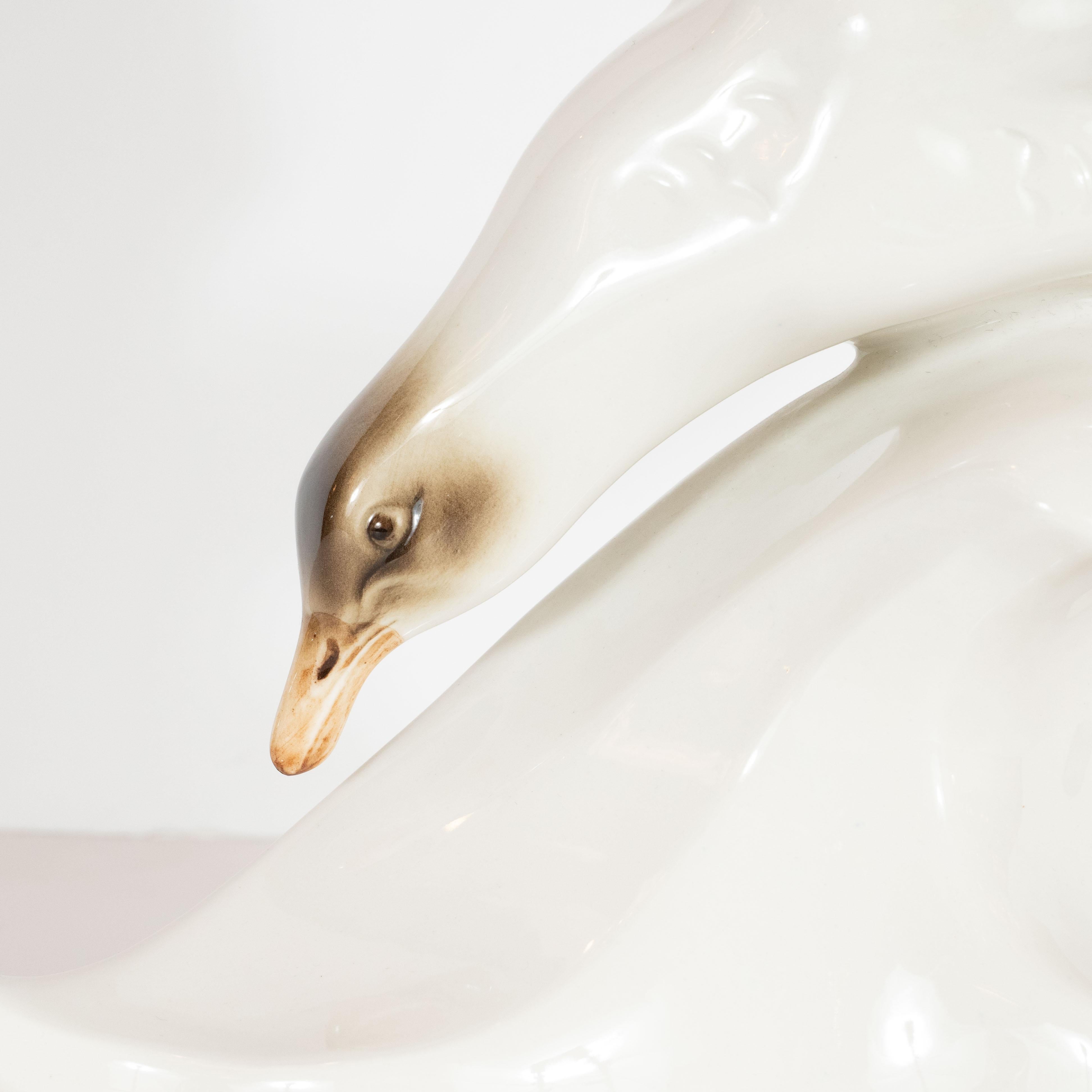 Mid-Century Modern Stylized Seagull Porcelain Decorative Object by Royal Dux 2