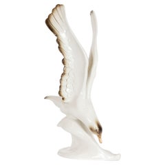 Mid-Century Modern Stylized Seagull Porcelain Decorative Object by Royal Dux