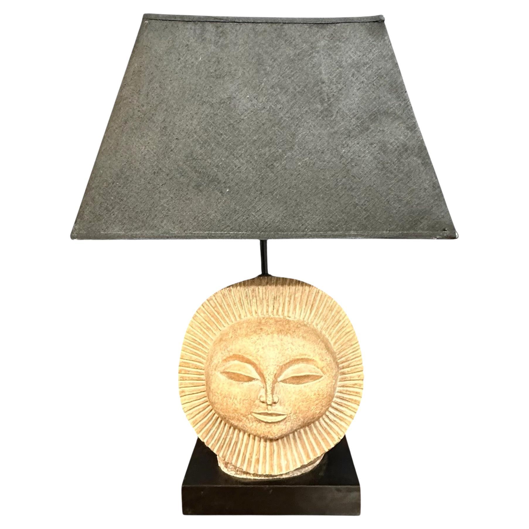 Lampada da tavolo Sun Face di Paul Bellardo, in stile Mid-Century Modern, di Austin Productions Inc. in vendita