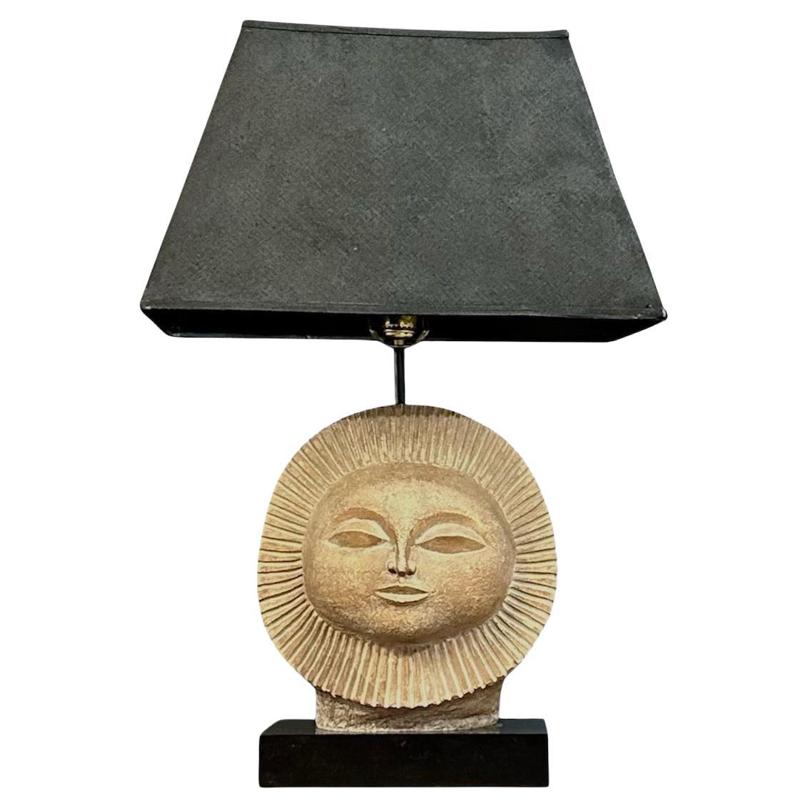 Moderne tischlampe mit sonnengesicht aus der mitte des jahrhunderts von Paul Bellardo by Austin Products Inc.