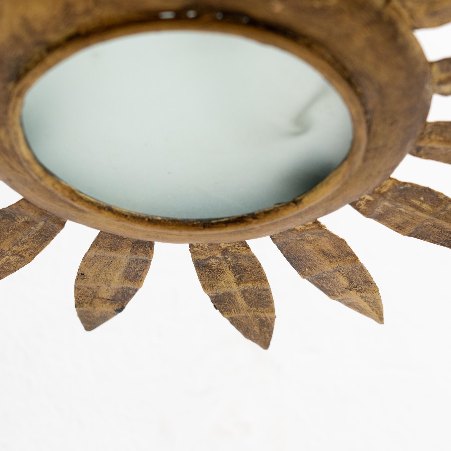 Lampada da soffitto in ottone a raggiera moderna del metà secolo in vendita 5