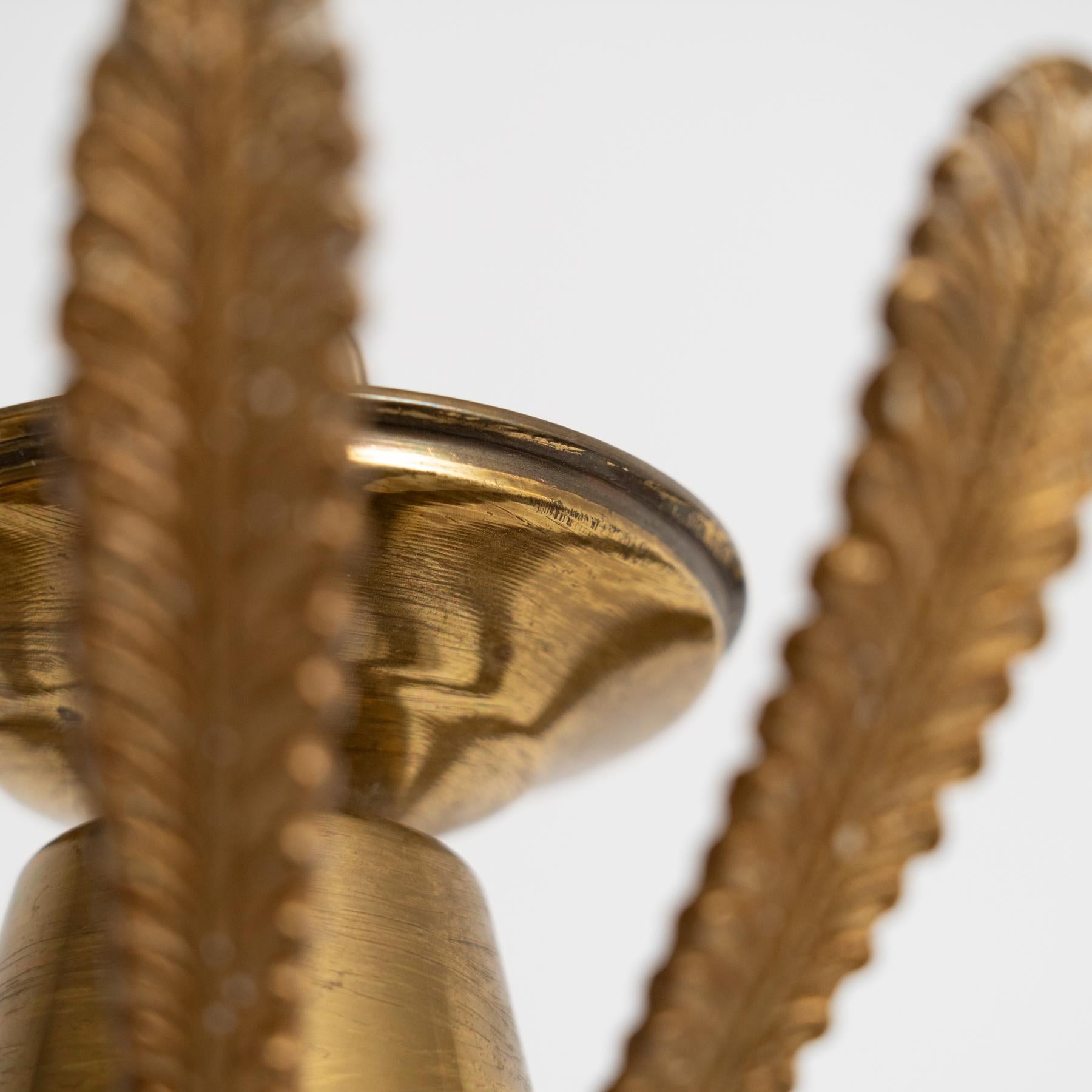 Lampada da soffitto in ottone a raggiera moderna del metà secolo in vendita 2