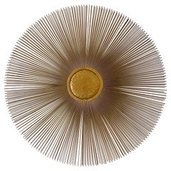 Mid-Century Modern Sunburst Brass Wall Sculpture by Casa Devall