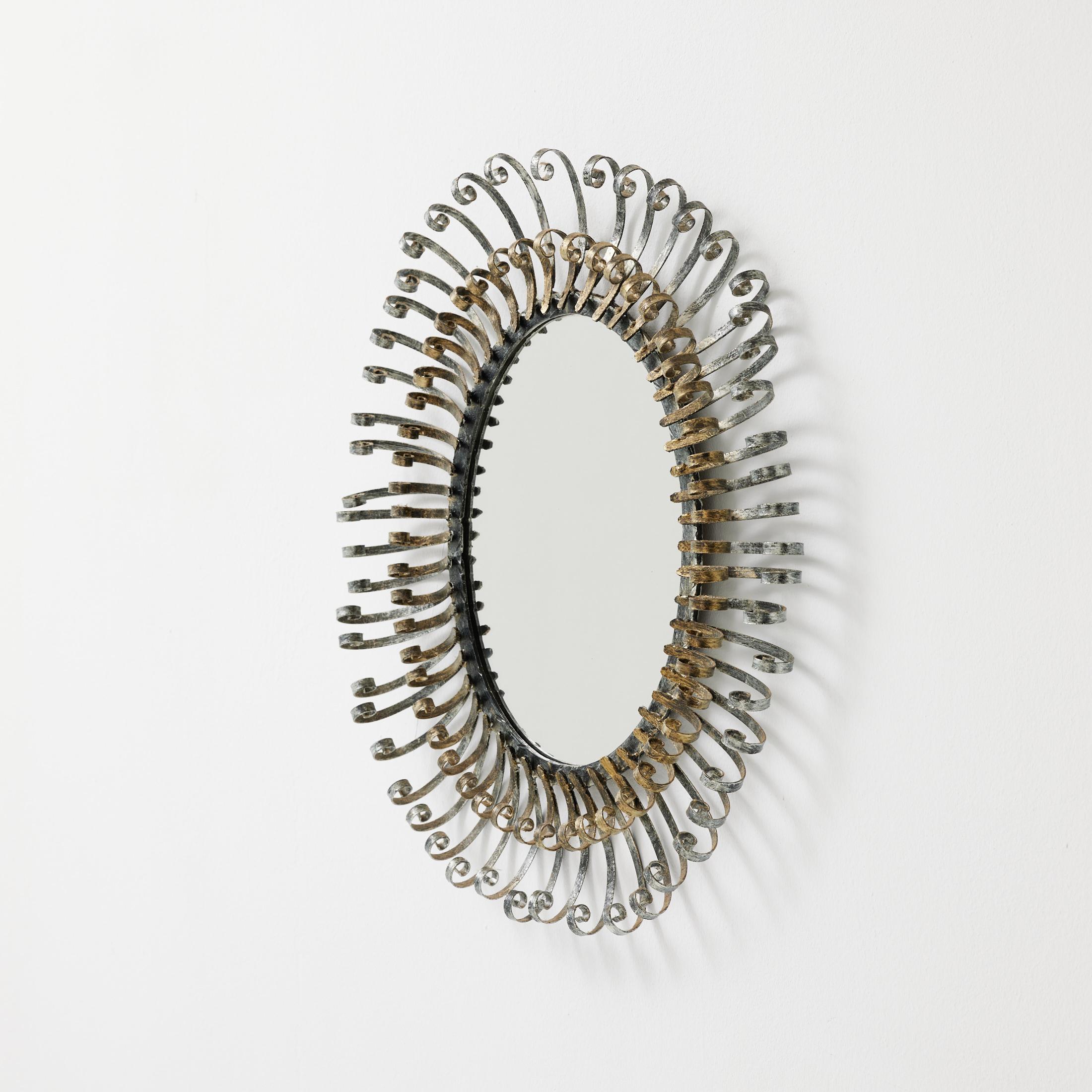 Mid-Century Modern Sunburst Mirror Brass, circa 1960 en venta 3