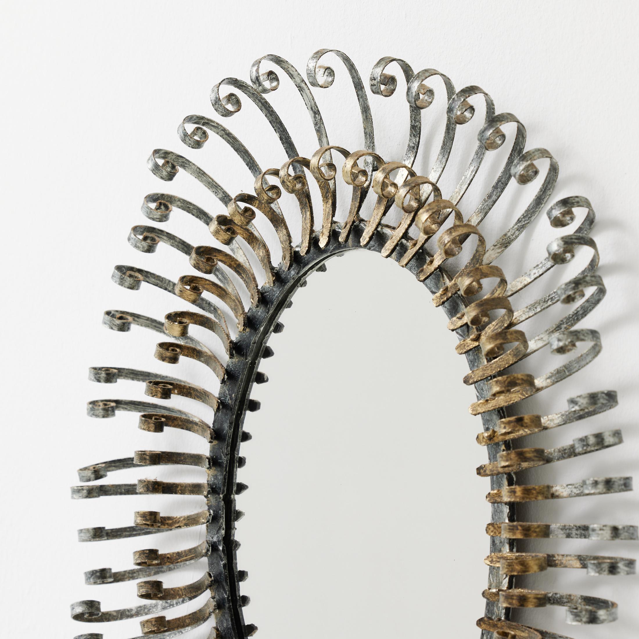 Mid-Century Modern Sunburst Mirror Brass, circa 1960 en venta 4