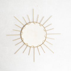 Mid-Century Modern Sunburst Mirror Brass, circa 1960