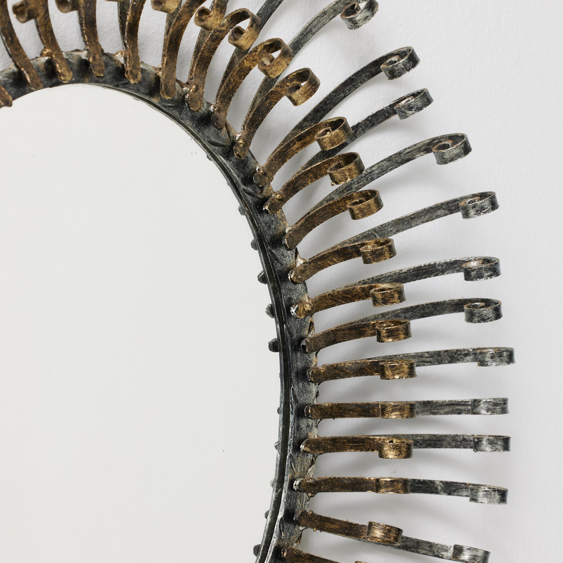 Mid-Century Modern Sunburst Mirror Brass, circa 1960 en venta 2