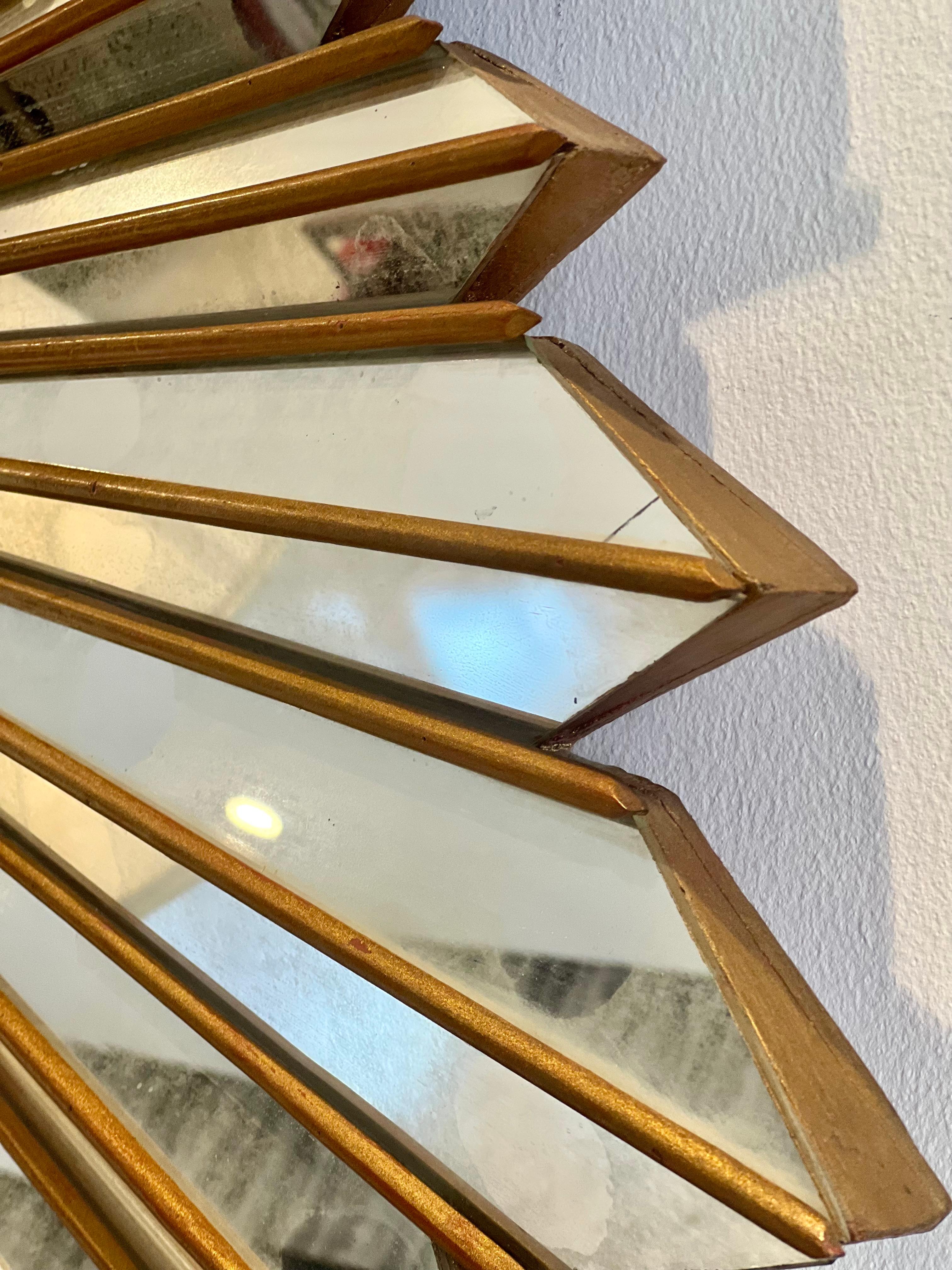 Mexican Mid Century Modern Sunburst Mirror
