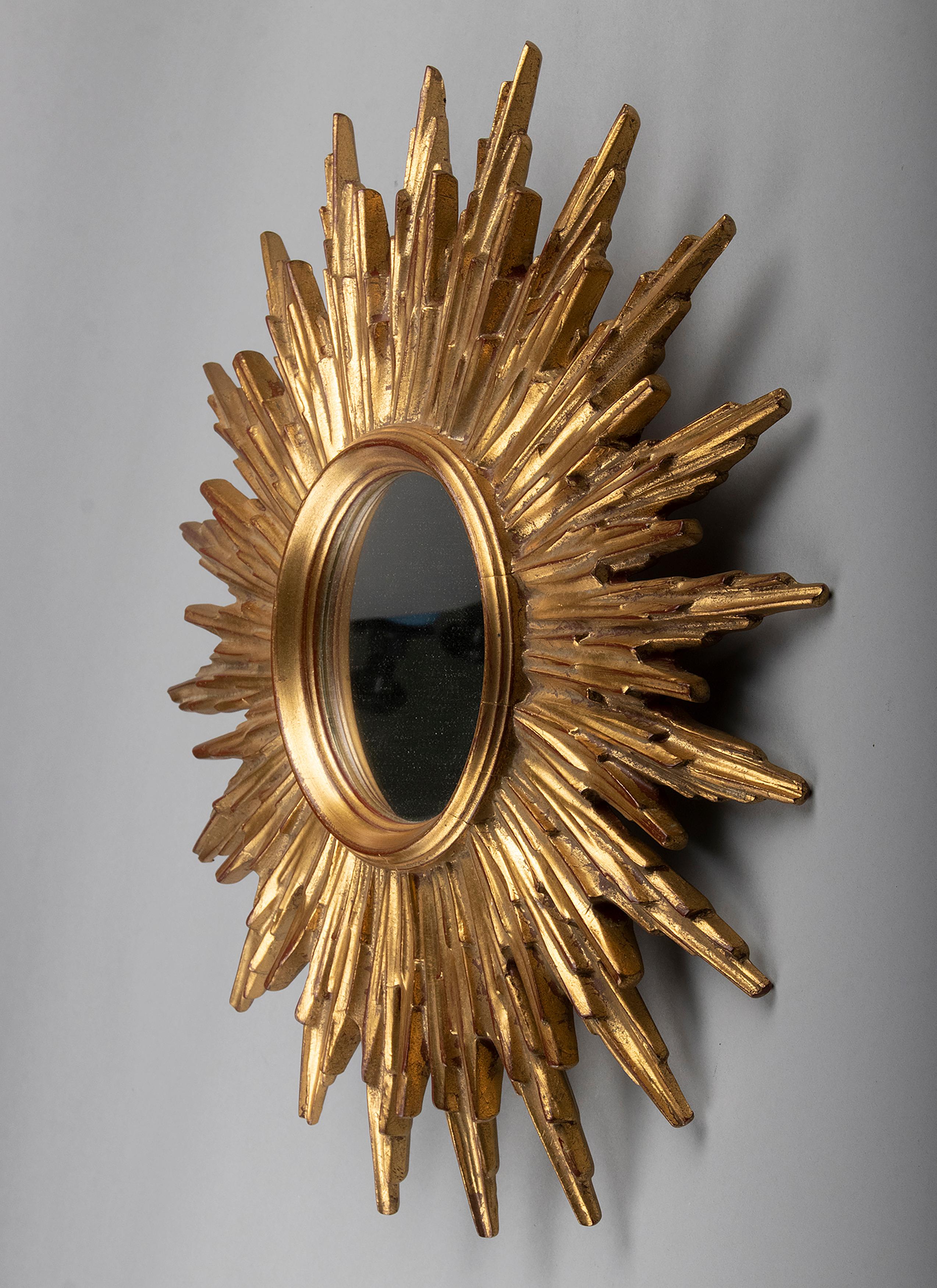 Mid-20th Century Mid-Century Modern Sunburst Mirror