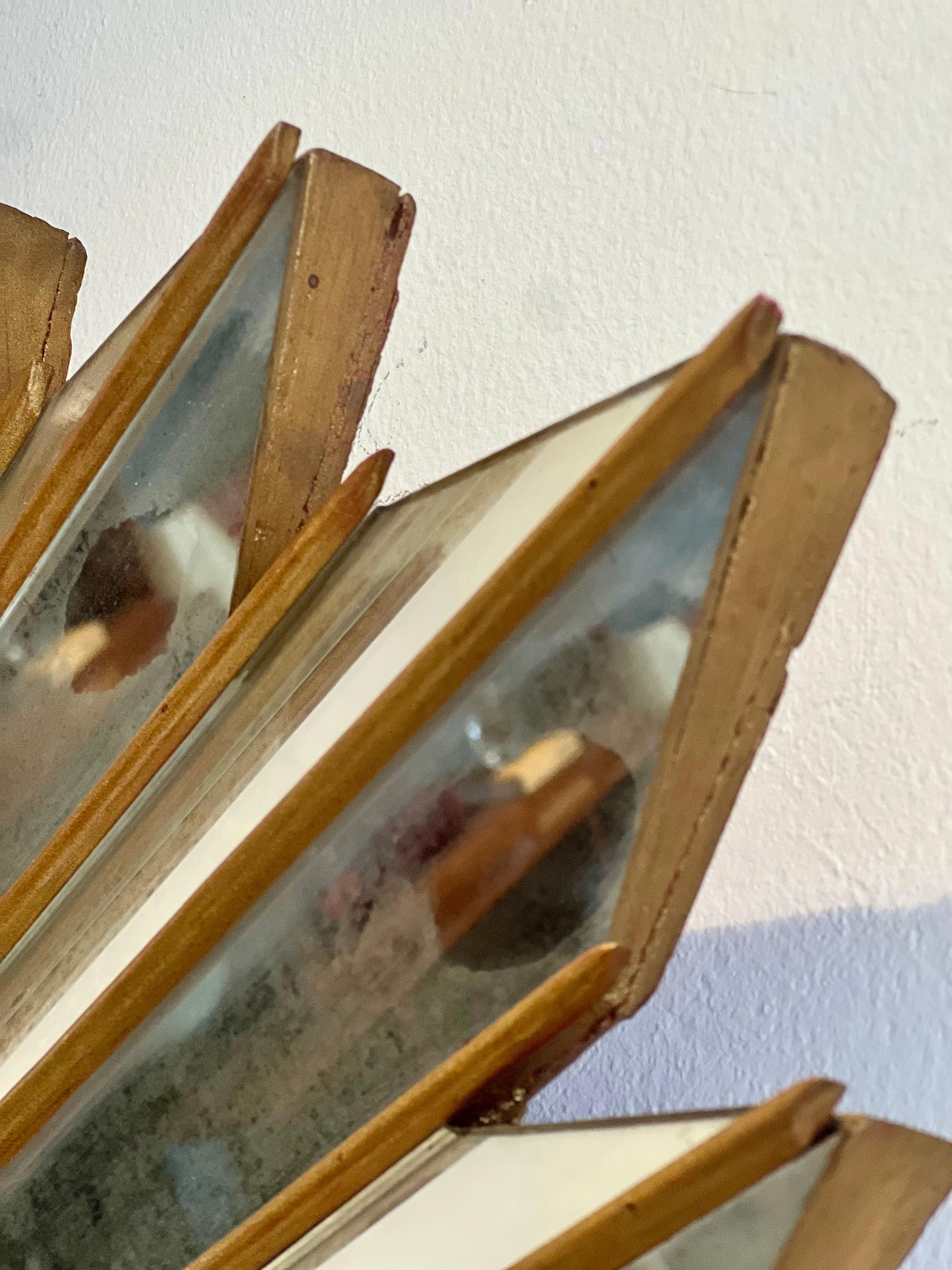 Mid-20th Century Mid Century Modern Sunburst Mirror
